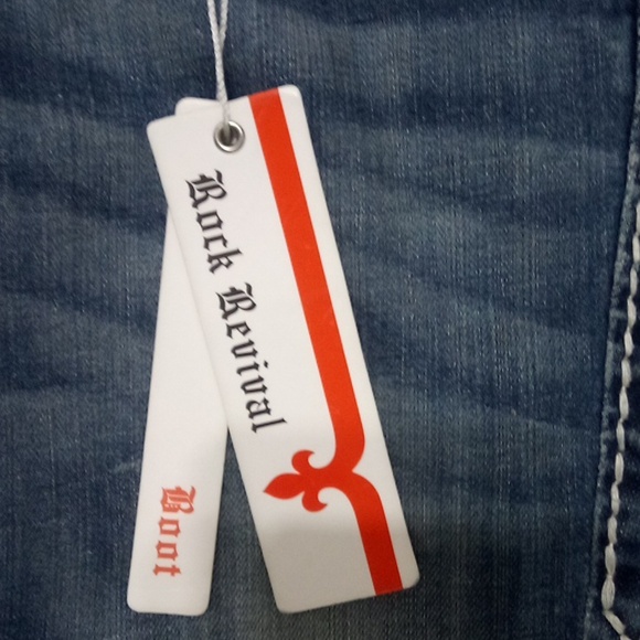 Rock Revival Women's 26 Bootcut Jen Embellished Shimmer Distressed NWT - Picture 8 of 12